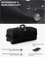 CONTAIL 32”110L Expandable 140L Rolling Duffle Bag - Image 8