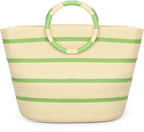 Beach Bags for Women Straw Tote Bag Summer Beach Bag Large Woven Straw Tote for by TOFUNTOY