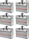 VENO 6 Pack Heavy Duty Moving Bags, Storage Bags, Packing Supplies, Top Zipper by Veno