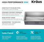 KRAUS Kore 36-Inch Undermount Workstation 16 Gauge Single Bowl Stainless Steel - Image 11