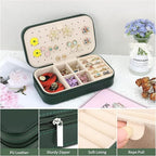 DesignSter Travel Jewelry Box, PU Leather Portable Jewelry Case, Small Jewelry - Image 3