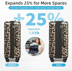LARVENDER Luggage Sets 5 Piece Hardside Expandable Suitcase - Image 3