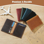 Jack&Chris Leather Passport Holder, Handmade Passport cover, Travel Wallet - Image 6