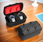 Hard Compact Watch Roll travel case, 2 Slots Portable holder and Organizer - Image 4