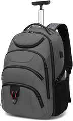 Boavan Rolling Backpack, 17 inch Water Resistant Wheeled Backpack, Carry on by Boavan