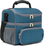 FlowFly Double Layer Cooler Insulated Lunch Bag Adult Lunch Box Large Tote Bag by FlowFly