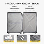 LEVEL8 Large Suitcase with Wheels, Checked Luggage, Lightweight Luminous - Image 7