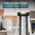 OVALWARE Airtight Cold Brew Iced Coffee Maker Pitcher and Tea Infuser - Image 6