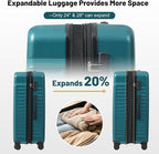 Merax Luggage Sets Front Opening, 2 Piece Hardshell Suitcase - Image 7