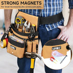 Tool Belt, Magnetic Tool Pouch, 14-Pockets Tool Belts - Image 4