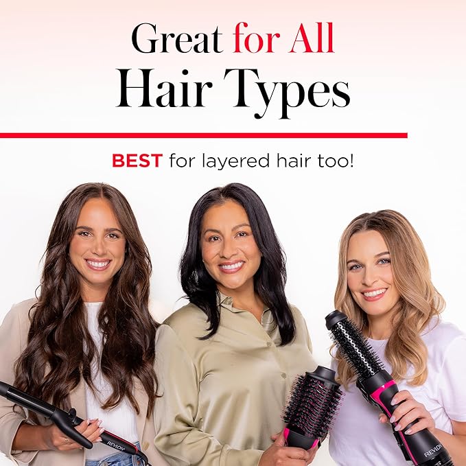 REVLON One-Step Root Booster Hot Air Brush Styler and Dryer, Revive Styles and Add Volume to hair with this Dryer Brush, 1 ½ inch Barrel (Black)