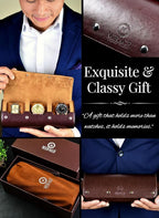 Watch Travel Case for Men Watch Roll for Travel Organizer and Display Watch Case - Image 2
