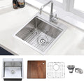 COMLLEN 17x19 Inch Drop in Bar Sink, Outdoor Sink 304 Stainless Steel Kitchen by Comllen