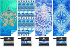 4 Pack Microfiber Thin Lightweight Beach Towel Sand Free Quick Dry Absorbent by WIDDONEN