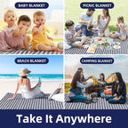 ZAZE Picnic Blankets Machine Washable, Oversized XL Outdoor Mat - Image 6