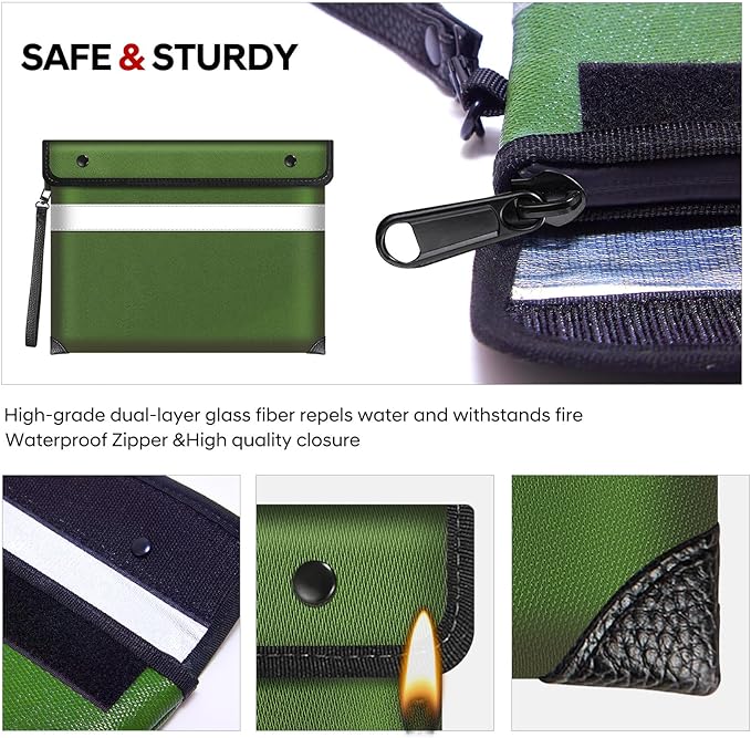 Upgraded 5200°F Heat Insulated Fireproof Money Bag - Image 3
