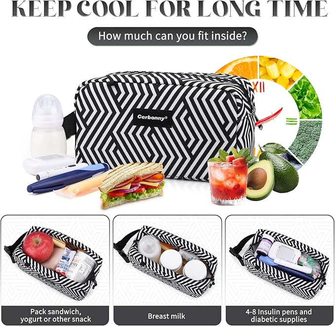 Freezable Lunch Bag, Freezable Snack Bag, Mini Cooler Bag - Image 4