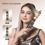 6 in ONE Hair Dryer Brush, Blow Dryer Curling Wand Hair Styling Tools Set, Ionic Hot Air Massage Oval Blowout Hair Dryer, Left&Right Hair Styler 100-120V