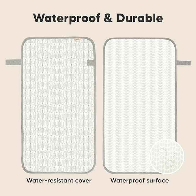 KeaBabies Portable Diaper Changing Pad, Easy Wipe Clean - Image 4