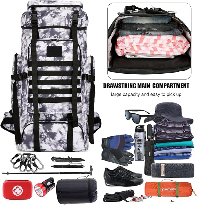 Hiking Backpack for Men 70L/100L Camping Backpack Military Rucksack Molle 3 - Image 3