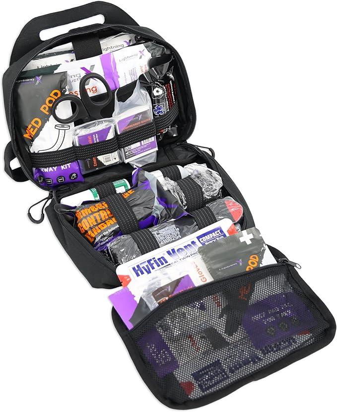 Lightning X Rip-Away Officer's Patrol Tactical Gunshot & Trauma IFAK Kit by LightningXProducts