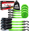 XSTRAP STANDARD Ratchet Tie Down Straps 4 Pk 10 Ft- 300 Lbs Load Cap- 900 Lbs by XSTRAPSTANDARD