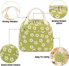 Bluboon Lunch Bag for Women Men Cute Corduroy Lunch Tote Bags Reusable - Image 4