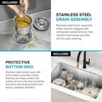 Kraus KHU100-32 Standart PRO 16 Gauge Undermount Single Bowl Stainless Steel - Image 11