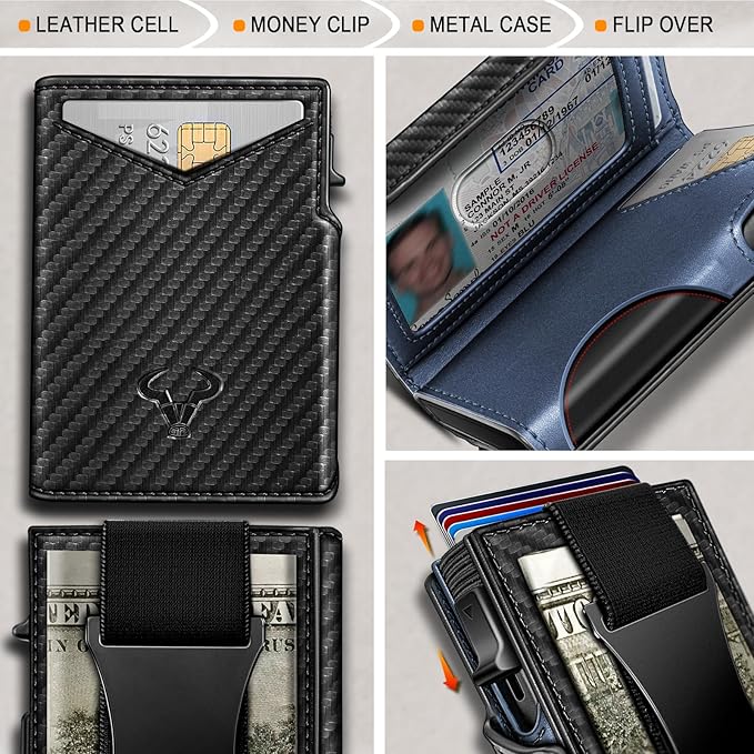 BULLIANT Men Wallet Gift Boxed, Slim Front Pocket Wallet Money Clip Card Holder - Image 4