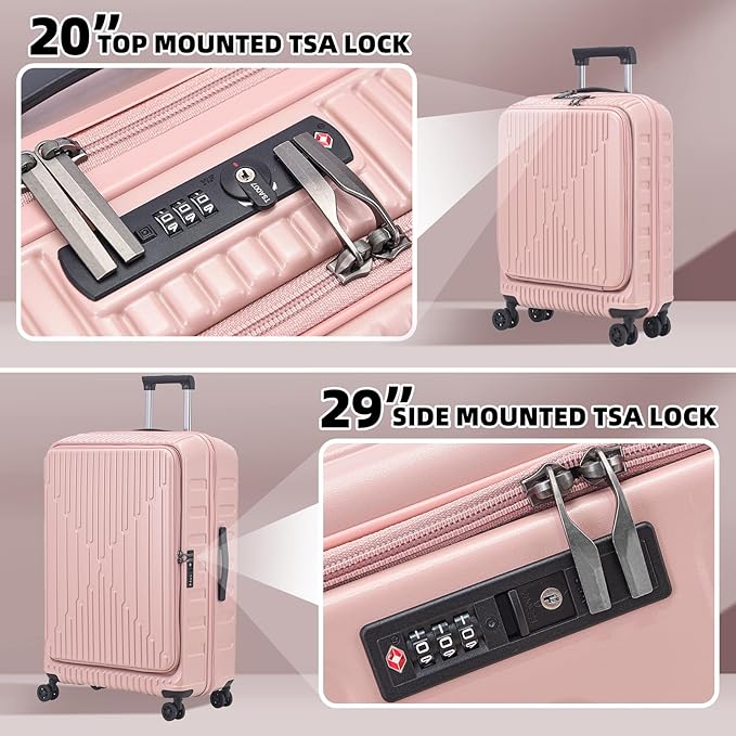 2 Pieces 20/29 Luggage Sets, 20 Inch Cabin Luggage - Image 3