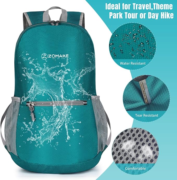 ZOMAKE Ultra Lightweight Hiking Backpack 20L, Packable Small Backpacks Water - Image 4