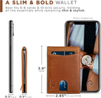 SERMAN BRANDS RFID Blocking Slim Bifold Genuine Leather Minimalist Front Pocket - Image 6