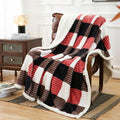 PU MEI Sherpa Blanket Twin Plaid Thick Bed Blanket, 60”*80” Super Soft Flannel by HOME