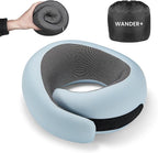 WANDER PLUS® Genuine Travel Pillow, 100% Pure Memory Foam Neck Pillow by WANDERPLUS