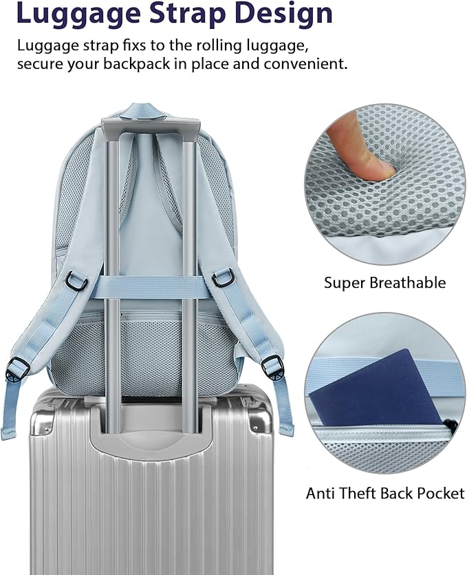 MATEIN Large College Laptop Backpack, Water Resistant Nurse Travel Backpack - Image 3