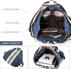 Goodhan Women Canvas Backpack Daypack Casual Shoulder Bag, Vintage Heavy-duty - Image 5