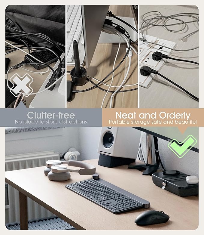 20Pcs Nearockle Silicone Cable Ties, 5.12 Inch Adjustable Cord Organizer - Image 5