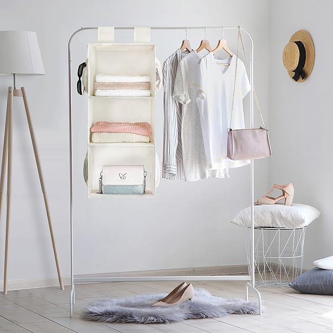 MAX Houser 3-Shelf Hanging Closet Organizer, Hanging Sweater Organizer - Image 5