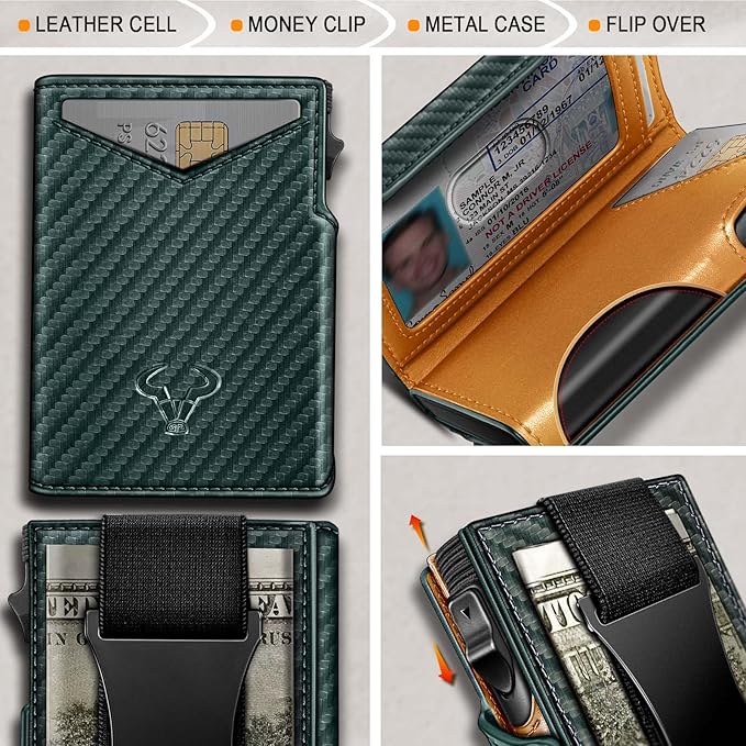 BULLIANT Men Wallet Gift Boxed, Slim Front Pocket Wallet Money Clip Card Holder - Image 4