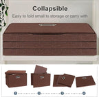 Large 17" 36 Quart Collapsible Stackable Storage Bins - Image 4