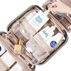 NISHEL Large Double Layer Travel Makeup Bag Women, Cosmetic Case, Organizer - Image 5