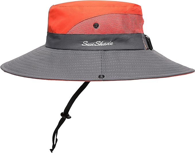 Womens Summer Sun Hat Beach Hat Wide Brim Outdoor UV Protection Hat Foldable by AEFSHAN