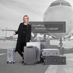 TRAVELKING All Aluminum Luggage Zipperless Hard Shell Luggage Case - Image 7