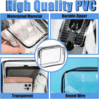 3 Pack Clear Cosmetic Bag, Waterproof Toiletry Bag - Image 4