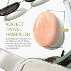 Travel Hairbrush - Mini Hair Detangler for Women Teens Kids - Sensory Scalp Massager - Small Portable Comb - Thick, Curly, Straight, Wet, Dry - Compact Detangler - Purse Essentials