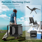 MFSTUDIO Padded Zero Gravity Chair Set of 2, Folding Patio Lounge Recliner - Image 6