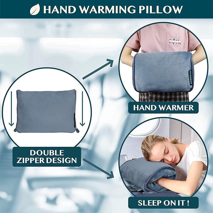 PAVILIA Travel Blanket Pillow, Soft Airplane Blanket 2-IN-1 Combo Set, Plane - Image 4