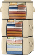 Fab totes 24 Gallons Clothes Storage, Foldable Thick Fabric Blanket Storage Bags by Fabtotes