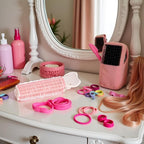 4PCS Pink Hair Rollers with Clip Volumizing Hair Root Clips Bangs Curler DIY Styling Accessories Tool Portable Volume Clip Self Grip Volume Hair Root, Care Styling Tools and Appliances