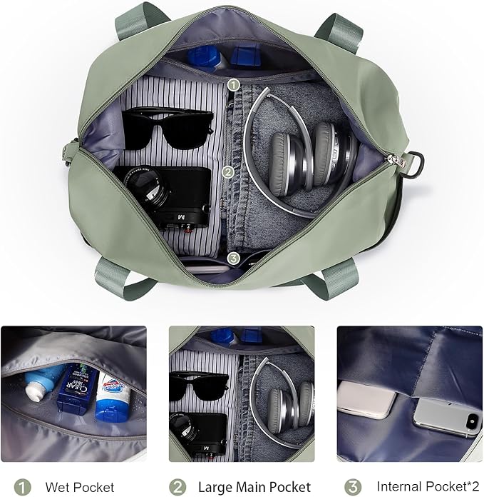 Travel Duffel Bag, Sports Tote Gym Bag, Shoulder Weekender Overnight Bag - Image 6